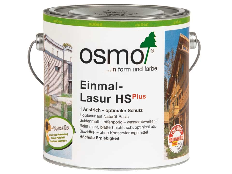 <p><strong>Osmo Einmal-Lasur HS+</strong></p><p>alle Farben & Größen</p>