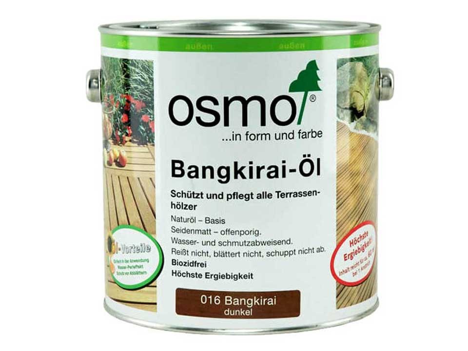 <p>Bangkirai-Öl dunkel Nr. 016</p>

<p>0,75 und 2,5 Liter Gebinde</p>
